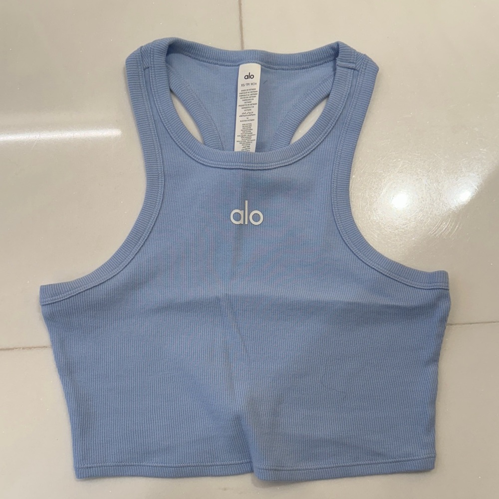 Alo aspire tank in blue limited edition size xsmall has been worn